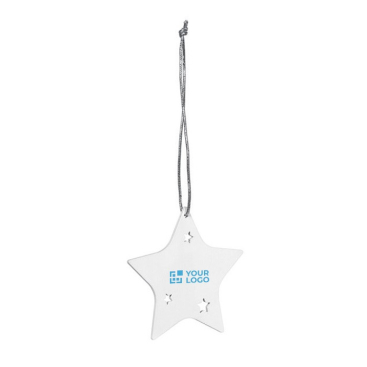 Estrela de madeira para personalizar com logo vista principal