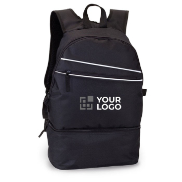 Mochila de poliéster com bolso para calçado 600D