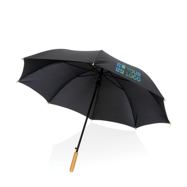 Guarda-chuva em pongee RPET 190T com pega de bambu ø120