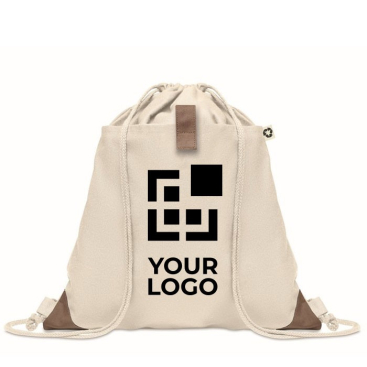 Mochila de cordão de algodão reciclado 220 g/m²