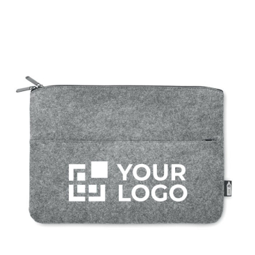 Bolsa para portátil de feltro rPET com bolso frontal 14''