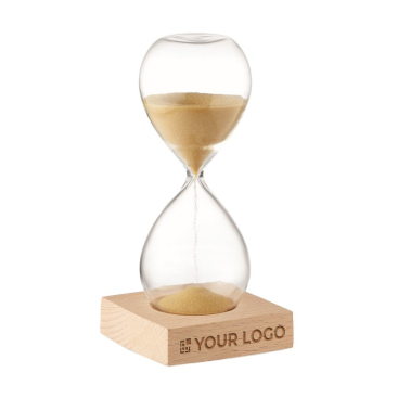 Relógio de areia de 5 minutos com base personalizável