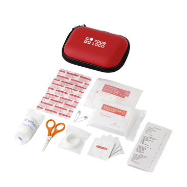 Kit primeiros socorros vermelho personalizável, EVA pequeno