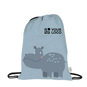Mochila infantil de cordão com desenhos de animais