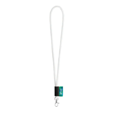 Lanyard tubular com etiqueta impressa para empresas