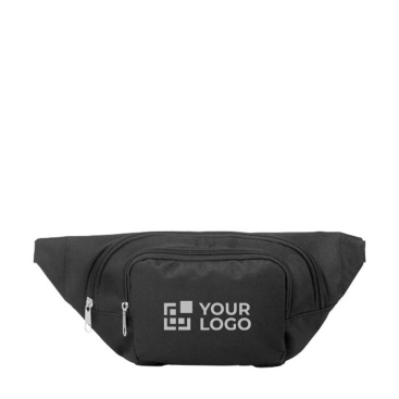 Bolsa de cintura personalizada ajustável com dois compartimentos