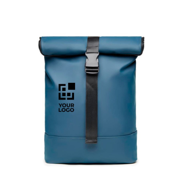 Mochila de bicicleta versátil, couro vegan flexível 17''