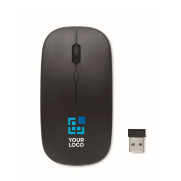 Rato sem fios em ABS com bateria USB recarregável e cabo incluído