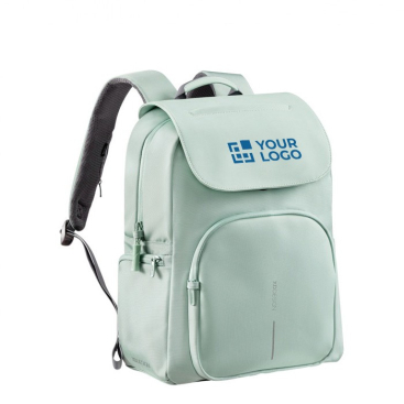 Mochila RPET para PC com aba antirroubo e zíperes seguros 16''