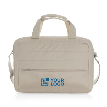Bolsa de RPET com bolso e costuras decorativas na frente 15,6''