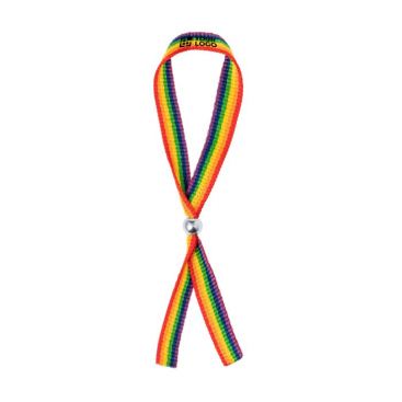Pulseira de poliéster multicolor com fecho de bola ajustável