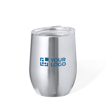 Copo de aço inoxidável de parede dupla reciclado com doseador 340ml