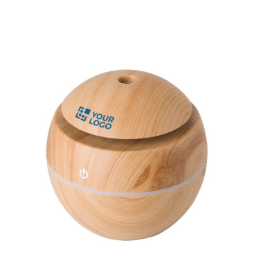 Humidificador de ABS com aparência de madeira e luzes LED coloridas