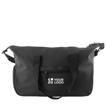 Saco de desporto elegante de PU com bolso para sapatos e alça dupla