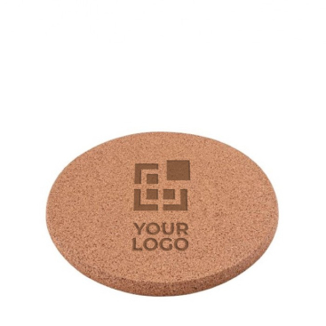 Base circular de cortiça personalizada para panelas
