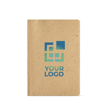 Caderno com capa mole feito parcialmente de casca de coco A5