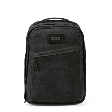 Mochila de algodão reciclado com revestimento encerado 230 g/m2