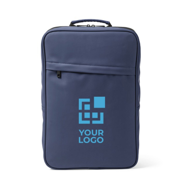 Mochila para PC de couro sintético com encosto acolchoado 15,6''