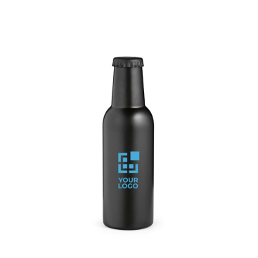 Garrafa estilo cerveja de aço inoxidável com tampa anti-gotas 350ml