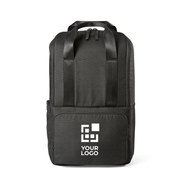 Mochila de poliéster reciclado com compartimento para portátil 18L