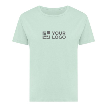 T-shirt de mulher de algodão reciclado slim fit 160 g/m2 Iqoniq cor verde-claro vista principal