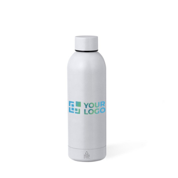 Garrafa de aço inoxidável reciclado em cores metalizadas 500ml