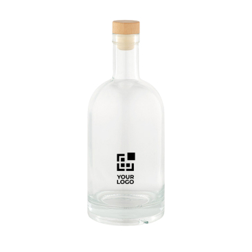 Garrafa com corpo de vidro e tampa hermética de madeira 780ml