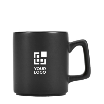 Caneca de cerâmica com acabamento mate e asa quadrada 260ml