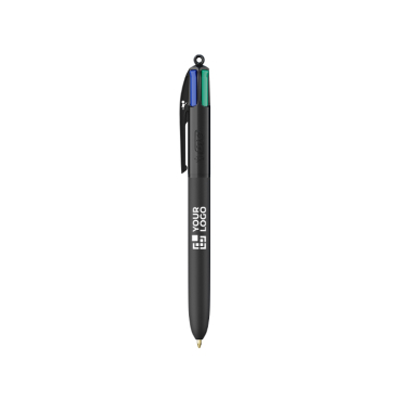 Esferográfica de plástico com toque suave e tinta de 4 cores BIC®