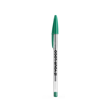 Caneta clássica em plástico transparente com tinta verde BIC® Cristal®