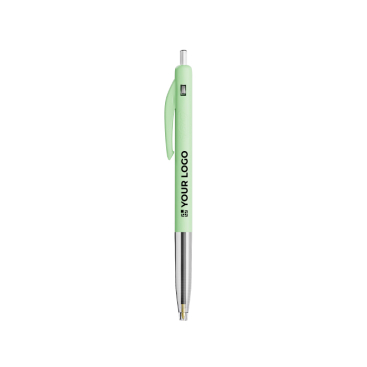 Caneta de plástico retrátil e ergonómica com tinta azul BIC®