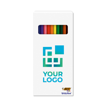 Conjunto de colorir reciclado com certificação FSC® e 12 lápis BIC®