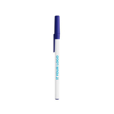 Caneta clássica de plástico com tampa e tinta preta Round Stic BIC®