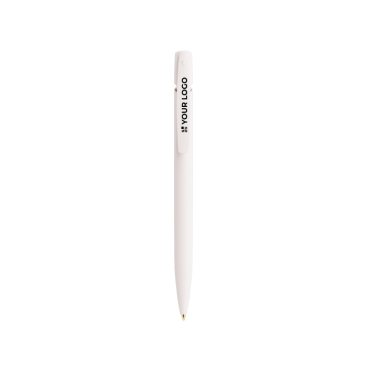 Caneta de plástico reciclado com clip resistente e tinta azul BIC®