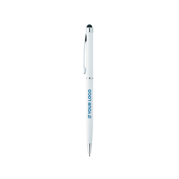 Caneta metálica com ponteira tátil e tinta azul Sleek Stylus BIC®