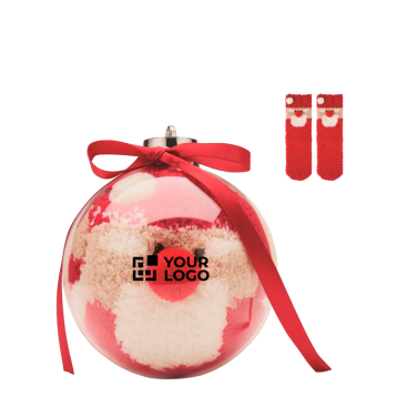 Meias de Natal em poliéster numa bola para árvore de Natal tamanho M