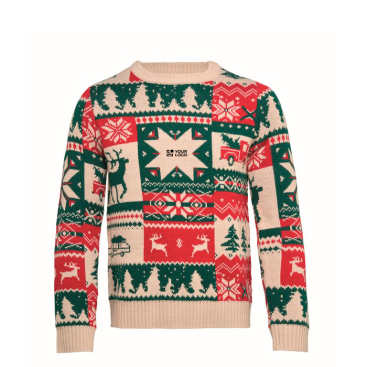 Camisola de Natal em malha 100% acrílico com tamanho único L-XL