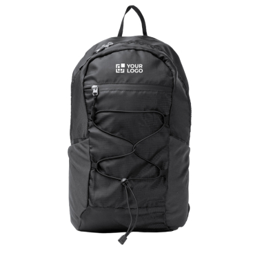 Mochila desportiva com bolsos em rede e cordões elásticos