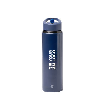 Garrafa anti-gotas em aço inoxidável reciclado com asa e palhinha 700ml