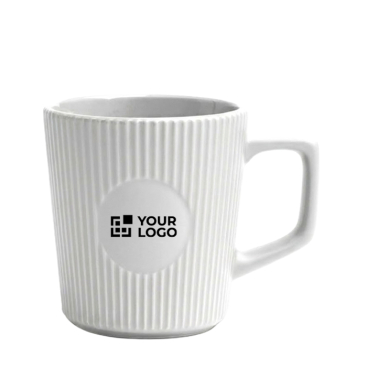 Caneca de cerâmica 320 ml com exterior mate e design canelado