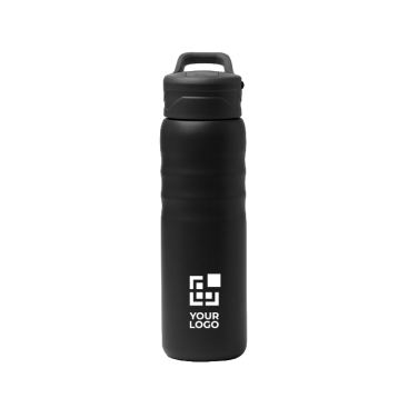 Garrafa térmica em aço inoxidável reciclado com palhinha e pega 710ml