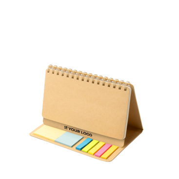 Caderno planeador em cartão reciclado com capa rígida e argolas
