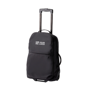 Trolley em nylon reciclado com compartimentos organizados e pegas