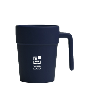 Caneca de cerâmica com pega ergonómica e interior a condizer 250ml