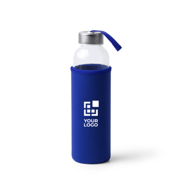 Garrafa de vidro com manga de neopreno e tira de transporte 500 ml