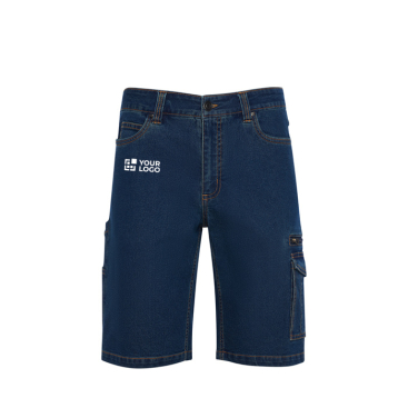 Bermuda de ganga unissexo em algodão com bolsos multiusos 370 g/m² Roly