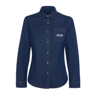Camisa de ganga de algodão manga comprida 210 g/m² Roly Direct Lujan