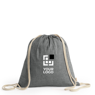 Mochila ecológica de cordão com acabamento marmoreado 120 g/m2