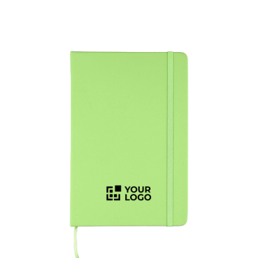 Caderno de capa dura RPET com tudo a condizer e folhas pautadas A5
