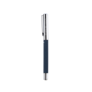 Caneta roller de latão e RPET personalizável tinta azul